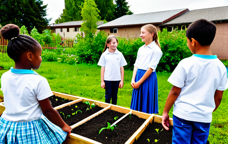**
"A diverse group of fully clothed students participating in a community garden project at a school, appropriate attire, safe for work, perfect anatomy, natural proportions, bright and sunny day, children learning about sustainable agriculture from a local expert, modest clothing, family-friendly, professional photography, high quality"
**